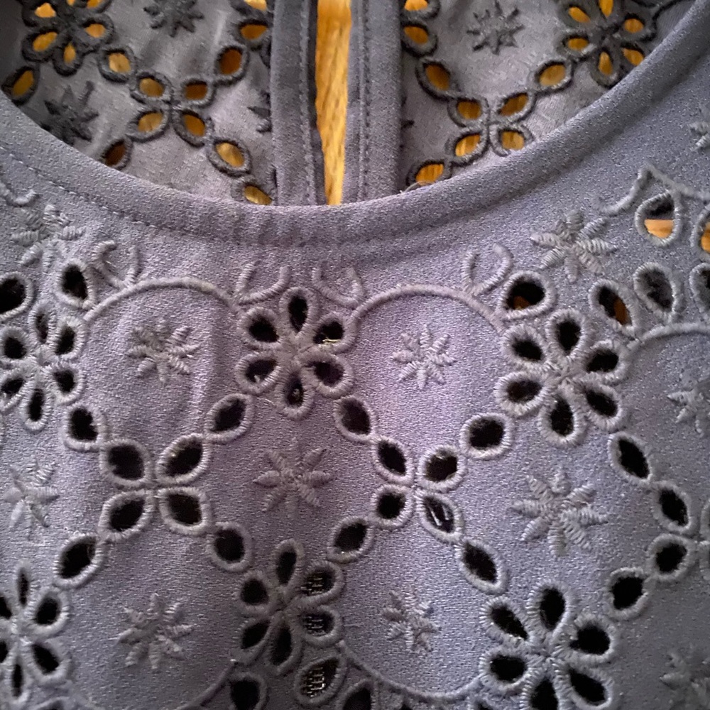 J.Crew Laser-cut eyelet dress in 365 crepe - Picture 5 of 6